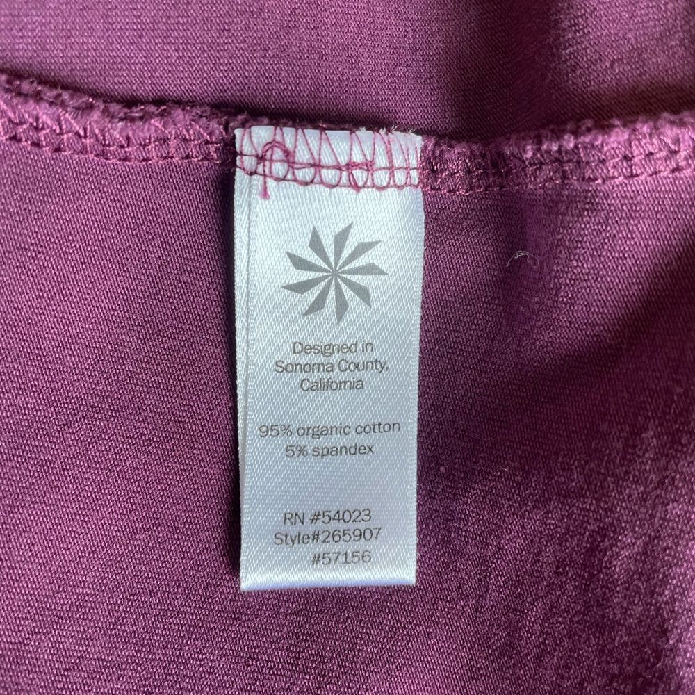 Athleta Purple Quarter Zip Athletic Dress Size Small Ruched Sleeves - Picture 6 of 6